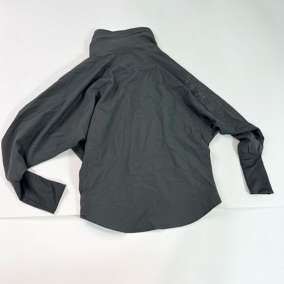 Zumba Wear Jacket Womens Small Gray Full-Zip Activewear Long-Sleeve Stand-Up Col - Picture 9 of 9
